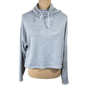 Nine West Cropped Pullover Top Cowl Neck Size M Medium Sleepwear Grey